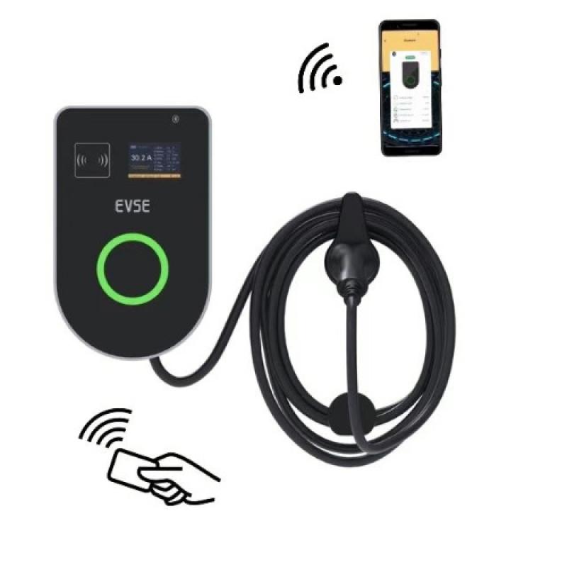 Level 2 32A AC Wallbox Smart OCPP Commercial EV Charger with Cable